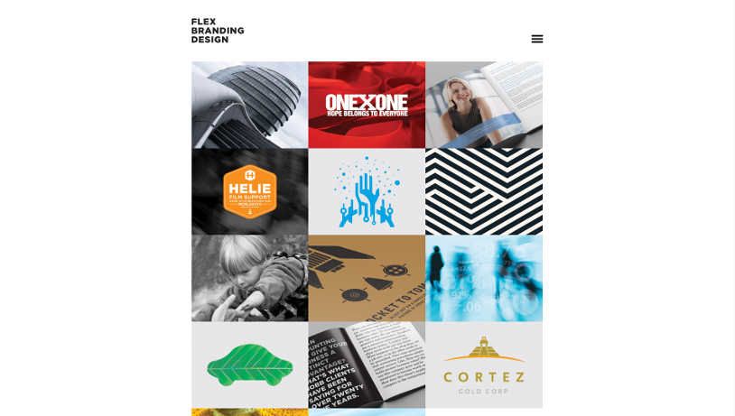 Screenshot of Flex Branding Design website – 1 of 3