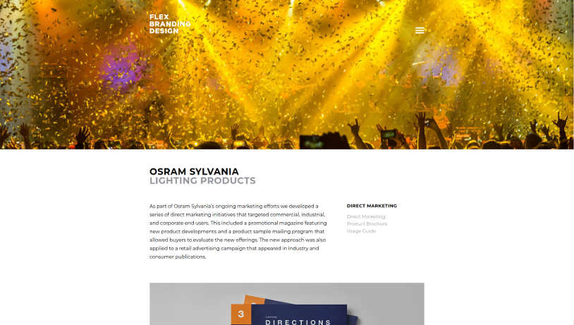 Screenshot of Flex Branding Design website – 2 of 3
