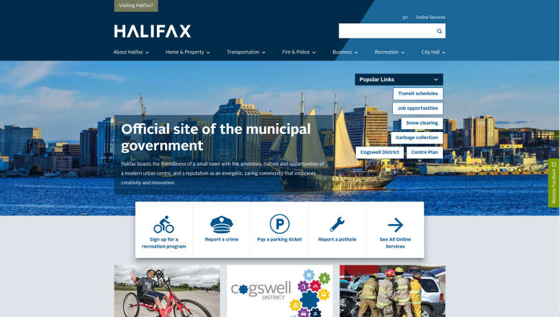 Screenshot of Halifax website - 1 of 3