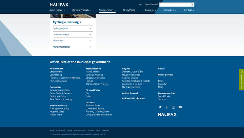 Screenshot of Halifax website - 3 of 3